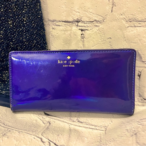 kate spade Handbags - Kate Spade Purple Patent Leather Wallet